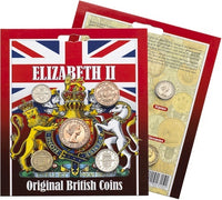 Elizabeth 2nd Original British Coins collection pack
