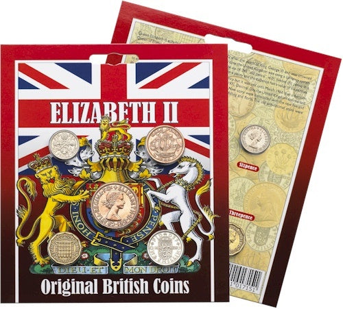 Elizabeth 2nd Original British Coins collection pack