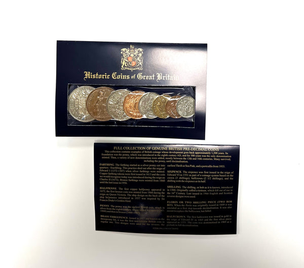 Historic coins of Great Britain - full collection of genuine British pre-decimal coins