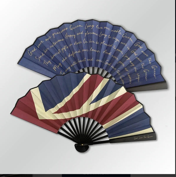 'God Save The Queen' Bamboo and silk fan