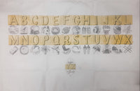 Eric Ravilious Tea Towel - 'Design for Wedgwood Alphabet Mug'